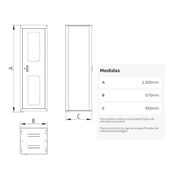 Armário para Ferramentas com 1 Porta e Visor Acrílico Azul 44955/222 TRAMONTINA PRO-09ff473f-acca-42b0-a000-7951ccb85ec1