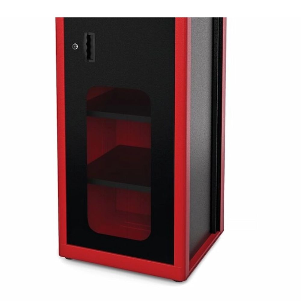 Armário para Ferramentas com 1 Porta e Visor Acrílico Vermelho