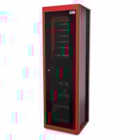 Armário para Ferramentas com 1 Porta Visor Acrílico e 29 Caixas Bin Vermelho 44955/321 TRAMONTINA PRO