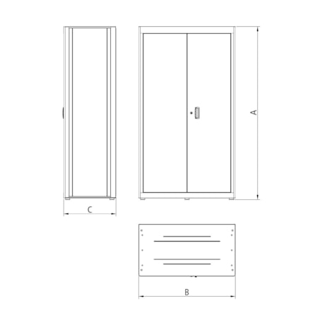 Armário para Ferramentas com 2 Portas Cinza 44955/410 TRAMONTINA PRO-85ac6f37-c591-4c28-9ebd-9c7ab5fcdb3c