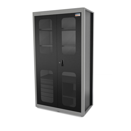 Armário para Ferramentas com 2 Portas e 5 Gavetas Visor Acrílico Cinza 44955/423 TRAMONTINA PRO