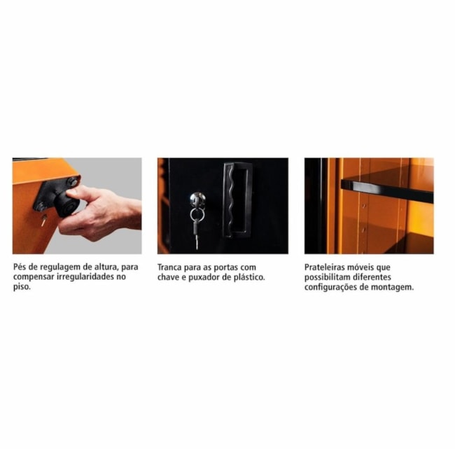 Armário para Ferramentas com 2 Portas Visor Acrílico Laranja 44955/020 TRAMONTINA PRO-f84096b3-f597-4bed-9d68-518b1d9c5a8c