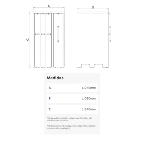 Armário para Ferramentas com 4 Gaveteiros Vertical Azul 44967200 TRAMONTINA PRO-17434355-84bc-4136-ad51-cbf8f2c791fd