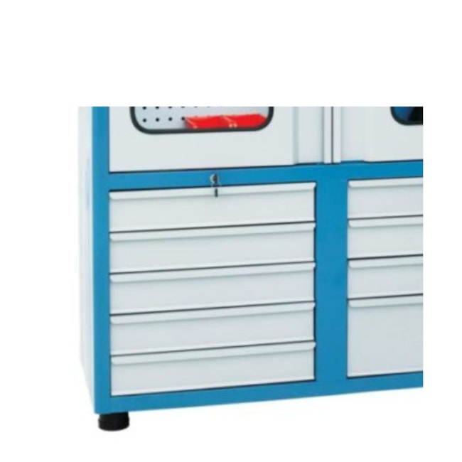 Armário para Ferramentas com 9 Gavetas 3 Bandejas Chapa Perfurada e 2 Portas de Vidro AM-69 MARCON-87c5930b-ba97-4f89-8336-c7ba807dfc2f