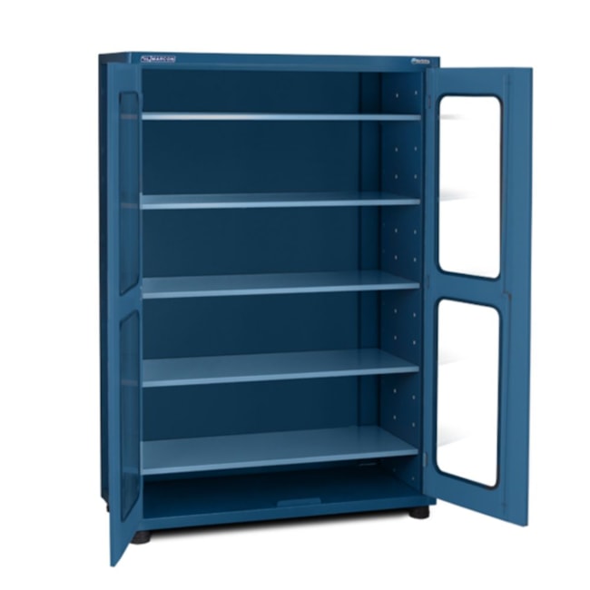 Armário para Ferramentas com Portas de Aço Visor Vidro e 5 Prateleiras Premium Line AM-1001 MARCON-c09c9b20-8748-49bb-ba61-667f2c871228
