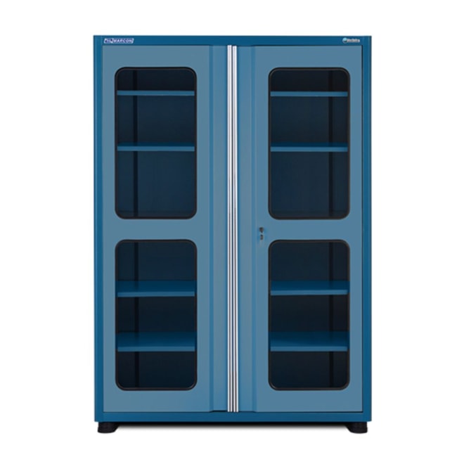 Armário para Ferramentas com Portas de Aço Visor Vidro e 5 Prateleiras Premium Line AM-1001 MARCON-604cddeb-6eff-41d6-b5ec-dde69e4e5c2c