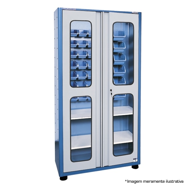 Armário para Ferramentas Compacto Porta de Vidro com 2 Prateleiras e Caixas AM-78 MARCON-975b8907-0263-4885-b350-58cddd0e98d2