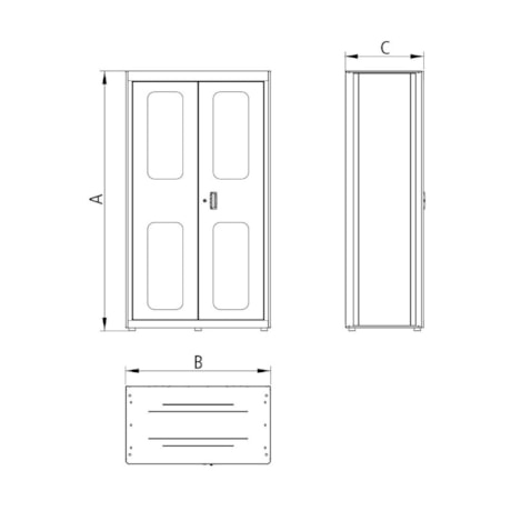 Armário Vertical Para Ferramentas 2 Portas com Visores Azul 44955/220 AZUL TRAMONTINA PRO-75d4c831-afdb-4001-aebc-02a75a9c58ae