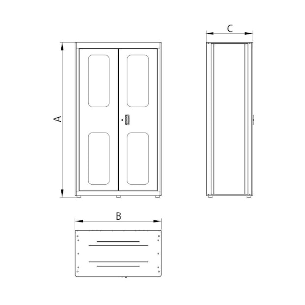 Armário Vertical Para Ferramentas 2 Portas com Visores Azul 44955/220 AZUL TRAMONTINA PRO-463c942b-8393-42be-bb9e-d1d917241a91