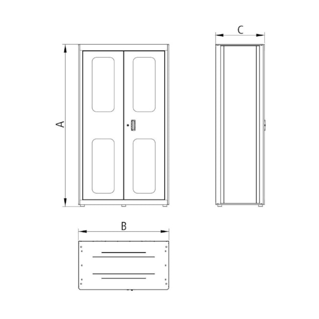 Armário Vertical Para Ferramentas 2 Portas com Visores Azul 44955/220 AZUL TRAMONTINA PRO-0ed73bfb-cdfa-4623-940f-f11beca088eb