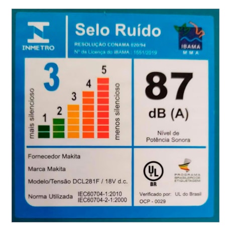 Aspirador de Pó 0.75 Litros 18V com 1 Bateria 3.0Ah e Carregador DCL281FRF MAKITA-d1ececcf-9423-4ebc-a46b-63de28082412