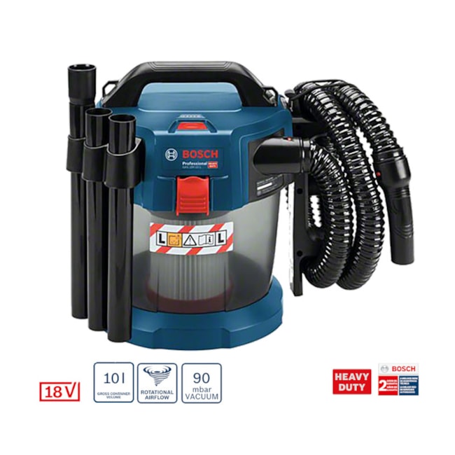 Aspirador de Pó 18V 10 Litros sem Bateria e Carregador GAS 18V-10L BOSCH-409f3110-7e2f-41b7-87d4-ec1a44bdf930
