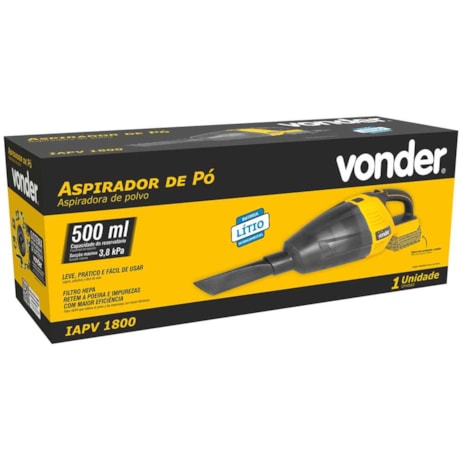 Aspirador de Pó à Bateria 0.50 Litros 18V sem Bateria e Carregador 6004180000 VONDER-6464330f-addb-4e66-ab8f-02d3bdf1fc08