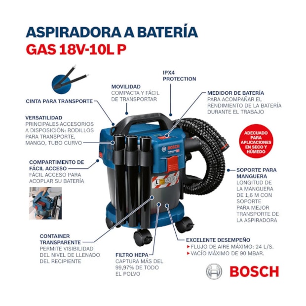 Aspirador de Pó Industrial 10 Litros 18V Sem Bateria e Carregador 06019C6302 BOSCH-43d9a9f1-0815-4ac9-84f7-69fac1ffd38b