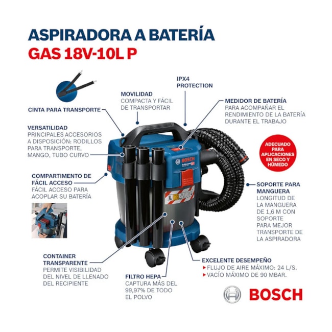 Aspirador de Pó Industrial 10 Litros 18V Sem Bateria e Carregador 06019C6302 BOSCH-7b2df2fc-e595-4001-a661-b5636c75532f