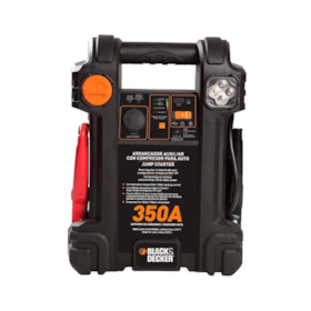 Auxiliar de Partida Arrancador 12V 350Ah Carregador Bivolt com Maleta JS350CC-BR BLACK DECKER