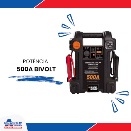 Auxiliar de Partida Arrancador 12V 500Ah Carregador Bivolt com Maleta JS500S-BR BLACK DECKER-fed85eda-65f8-4db3-a39b-18a984c0ce43