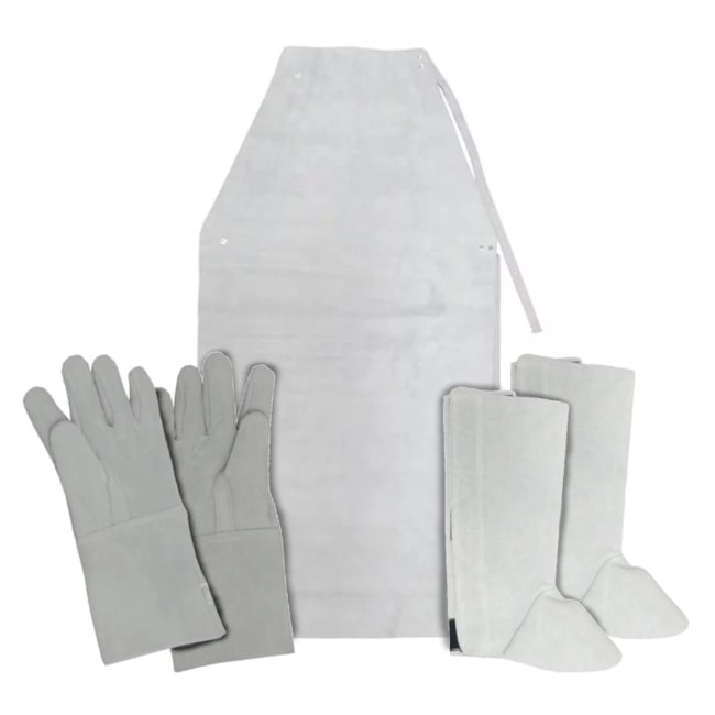 Avental de Raspa sem Costura 1,2m com Perneira de Raspa e Luva de Raspa Média SÃO MANOEL-a1485611-69b1-4f70-b278-be1acc2e94c9
