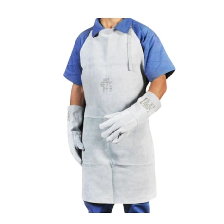 Avental de Raspa sem Mangas Tipo Açougueiro (Soldador) com Costura 120x60cm CA 13989 AV-12060CE ZANEL-2060e975-435b-47b5-911f-553c069dd8be