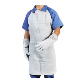 Avental de Raspa sem Mangas tipo Açougueiro (Soldador) com Costura 60cmx1.00mt CA 13989 AV-10060CE ZANEL