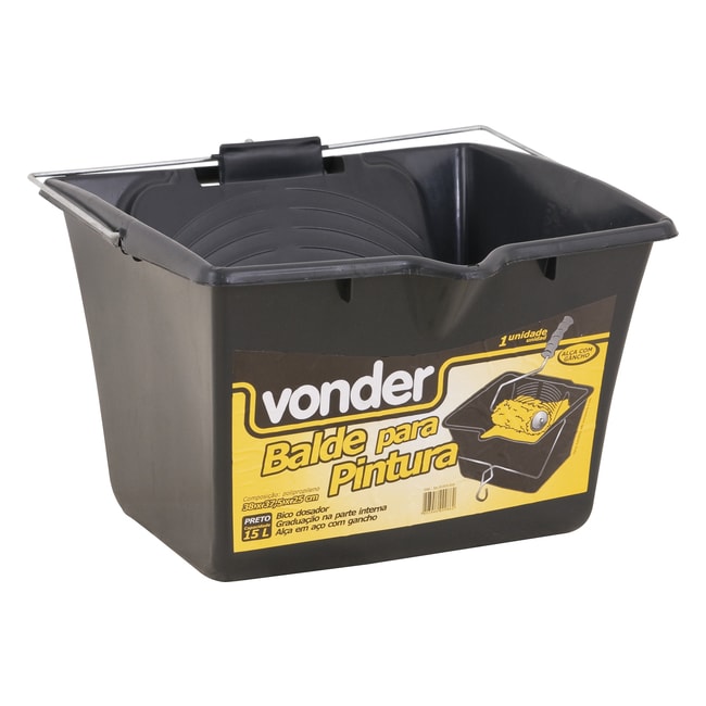 Balde Caçamba para Pintura 15 Litros Preto 3315015010 VONDER-808bd9b6-cf12-48ca-b6e6-92597f3ddefd