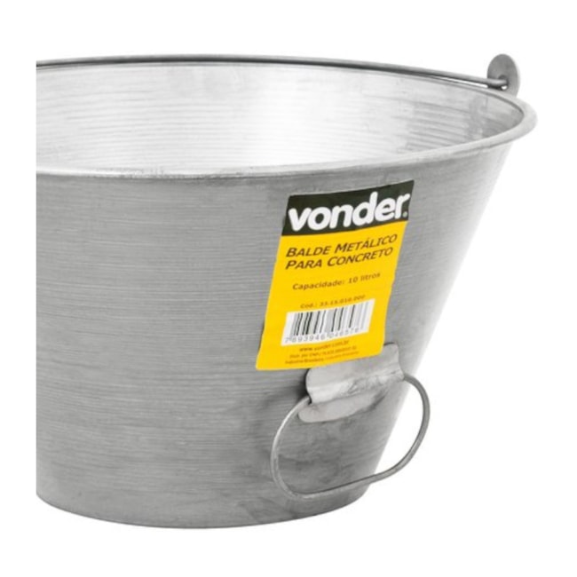 Balde Metálico para Concreto 10 Litros 3315010000 VONDER-a8fb238d-77e7-4398-ae1d-4fa949373f2d