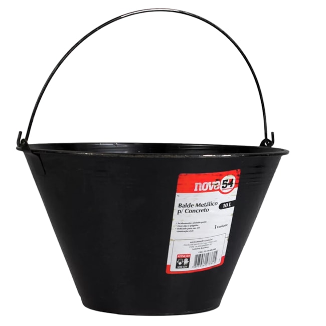 Balde Métalico para Concreto 10 Litros 3315400100 NOVE54-07fb5aad-3798-4c9b-b8bf-285dcbd168fe