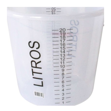 Balde para Mistura e Transporte Graduado de 20 Litros Transparente 6681 BREMEN-5e6f0748-89f1-4f5e-aa96-e235422adcba