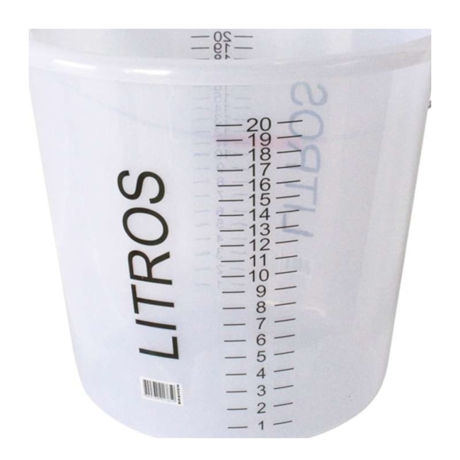 Balde para Mistura e Transporte Graduado de 20 Litros Transparente 6681 BREMEN-c0d67263-25da-475f-b8d0-11195f427c6a