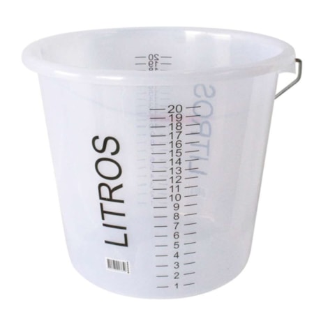 Balde para Mistura e Transporte Graduado de 20 Litros Transparente 6681 BREMEN-269f7f44-7c98-4150-8e19-3613b1ebf590