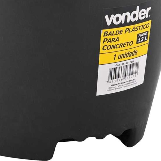 Balde Plástico para Concreto 12 litros 3315012000 VONDER-428cce37-de60-4291-b105-65d81782b215