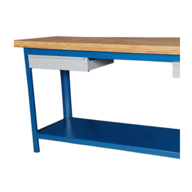 Bancada Aberta com 2 Gavetas Tampo em Compensado 2000mm Azul 202-CD FERCAR-25343210-6999-4864-a848-07a723c217c2