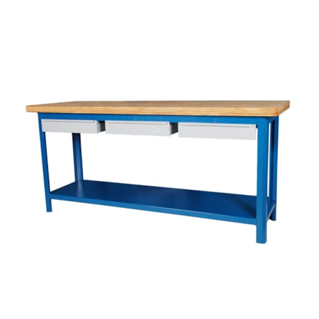 Bancada Aberta com 3 Gavetas e Tampo Compensado Azul 203CD FERCAR-5db2de8a-e43b-46ee-8eed-a512d0b5ad86