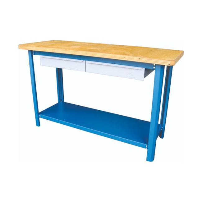 Bancada Aberta Desmontável com 2 Gavetas Tampo Compensado Azul 152CDD FERCAR-6bb2a1ab-2e47-4816-b3c8-73fd53e66c47