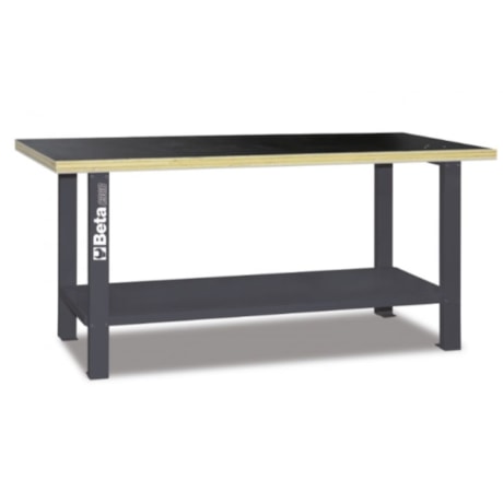 Bancada Aberta Tampo Madeira 2000mm Cinza C56B-G BETA-384b7812-ebc6-4267-b335-955c74572a68