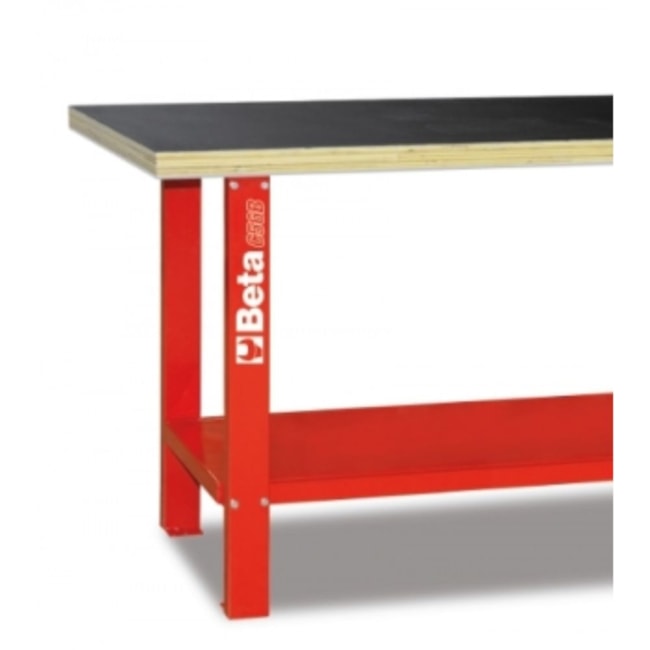 Bancada Aberta Tampo Madeira 2000mm Vermelho C56B-R BETA-0e00dd13-1925-4ebc-a678-928e5142b7fc