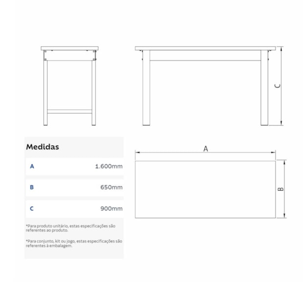 Bancada Aberta Tampo Madeira Azul 44954261 TRAMONTINA PRO-13957ffc-ed1d-4f86-afd3-a869a7f3baf1