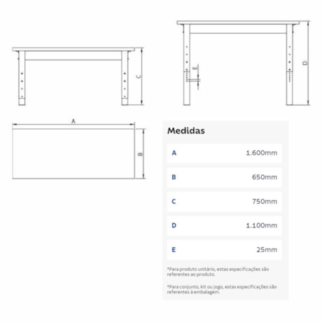 Bancada Aberta Tampo Madeira Pernas Reguláveis Azul 44954260 TRAMONTINA PRO-fc2e1c41-effc-4658-8844-510958d5e6b3