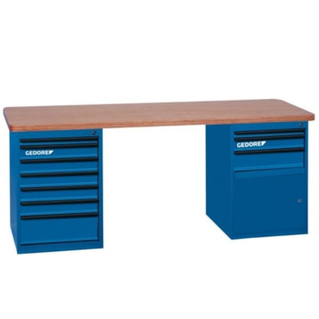 Bancada com 2 Módulos 10 Gavetas e 1 Porta Tampo de Madeira 30825-84622 GEDORE-a6e657ab-855d-49df-b478-be8b6b0e194e