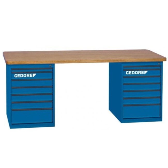 Bancada com 2 Módulos e 14 Gavetas Tampo de Madeira 30815-84622 GEDORE-afd8fdbe-7ce3-4ae6-8429-db18736a7c04