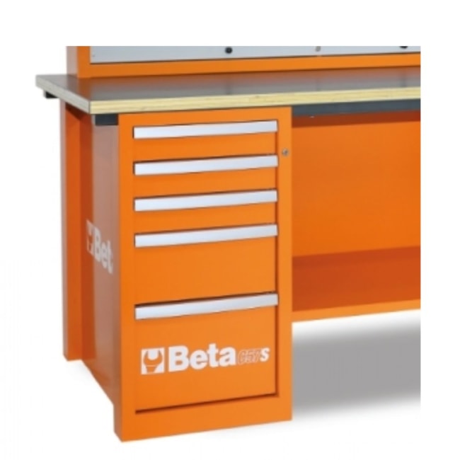 Bancada com Painel Persiana e 5 Gavetas Laranja C57S A BETA-e3079d21-6219-4d24-9ee0-db4817c8c2bb