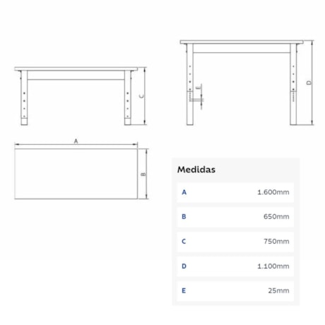Bancada com Pernas Reguláveis Tampo Madeira Cinza 44954460 TRAMONTINA PRO-4eb403b7-bc59-4260-bd97-3ebaa9d1f749
