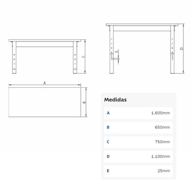 Bancada com Pernas Reguláveis Tampo Madeira Cinza 44954460 TRAMONTINA PRO-e4524b2a-495a-4cae-8687-21c09c1b8c7b