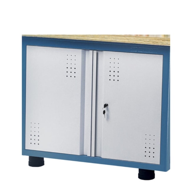 Bancada de 2 Portas e Painel com Tampo Madeira Desmontada 2008 MARCON-cacf979a-8ca2-443a-a977-241040bcbaea