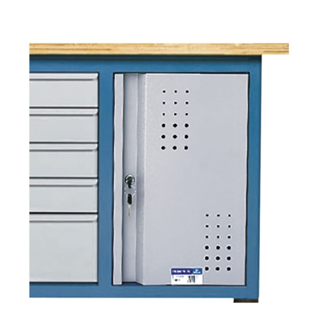 Bancada de 5 Gavetas e 1 Porta com Tampo Madeira e Painel Desmontado 2004 MARCON-d7edbeb4-b79b-4aee-9ff9-cf6896e9f896