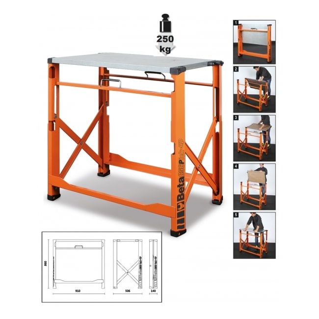 Bancada Dobrável 800x500 250kg Laranja C56P O BETA-a603629a-b4b4-4351-8d97-dea48a4d585e