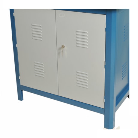 Bancada Fechada com 2 Prateleiras Azul 100CDF FERCAR-d8f04b86-65bf-40c3-9a0e-4de51eda6f11