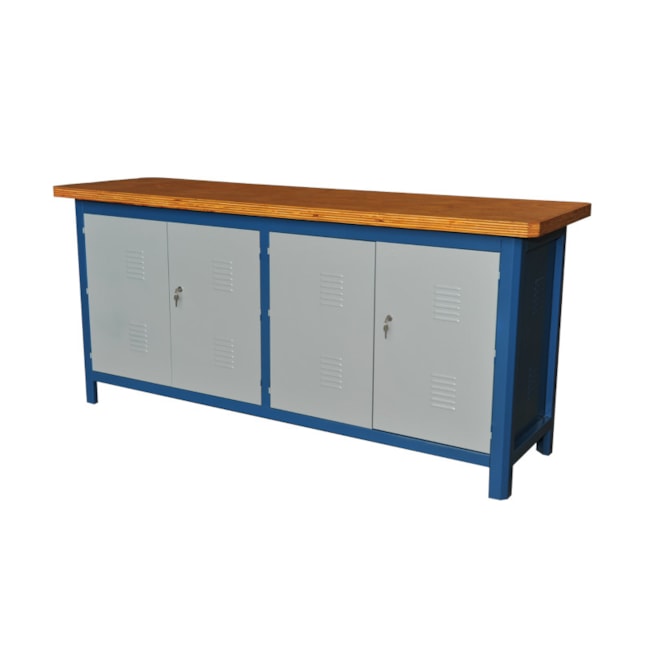 Bancada Fechada com 2 Prateleiras e 4 Portas 200CDF FERCAR-8ac38f26-ccdd-4f94-930c-358bf7e09a76