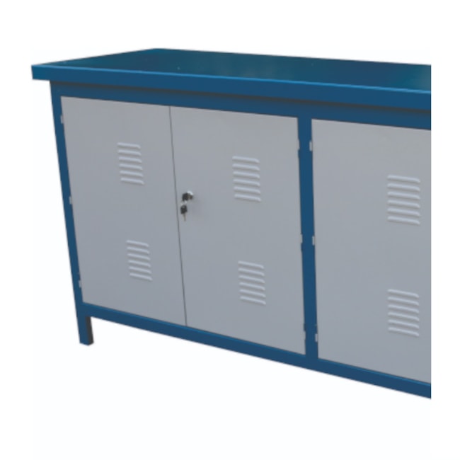 Bancada Fechada com Tampo em Aço Azul 200AF FERCAR-1355045f-0263-482e-a86a-bdbb98ee3171