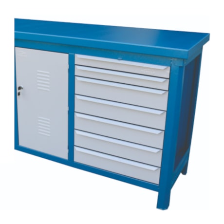 Bancada Fechada Tampo em Aço 7 Gavetas Azul 207AF FERCAR-3cd3d4a9-cc1a-461f-a244-41fbea4e2e33